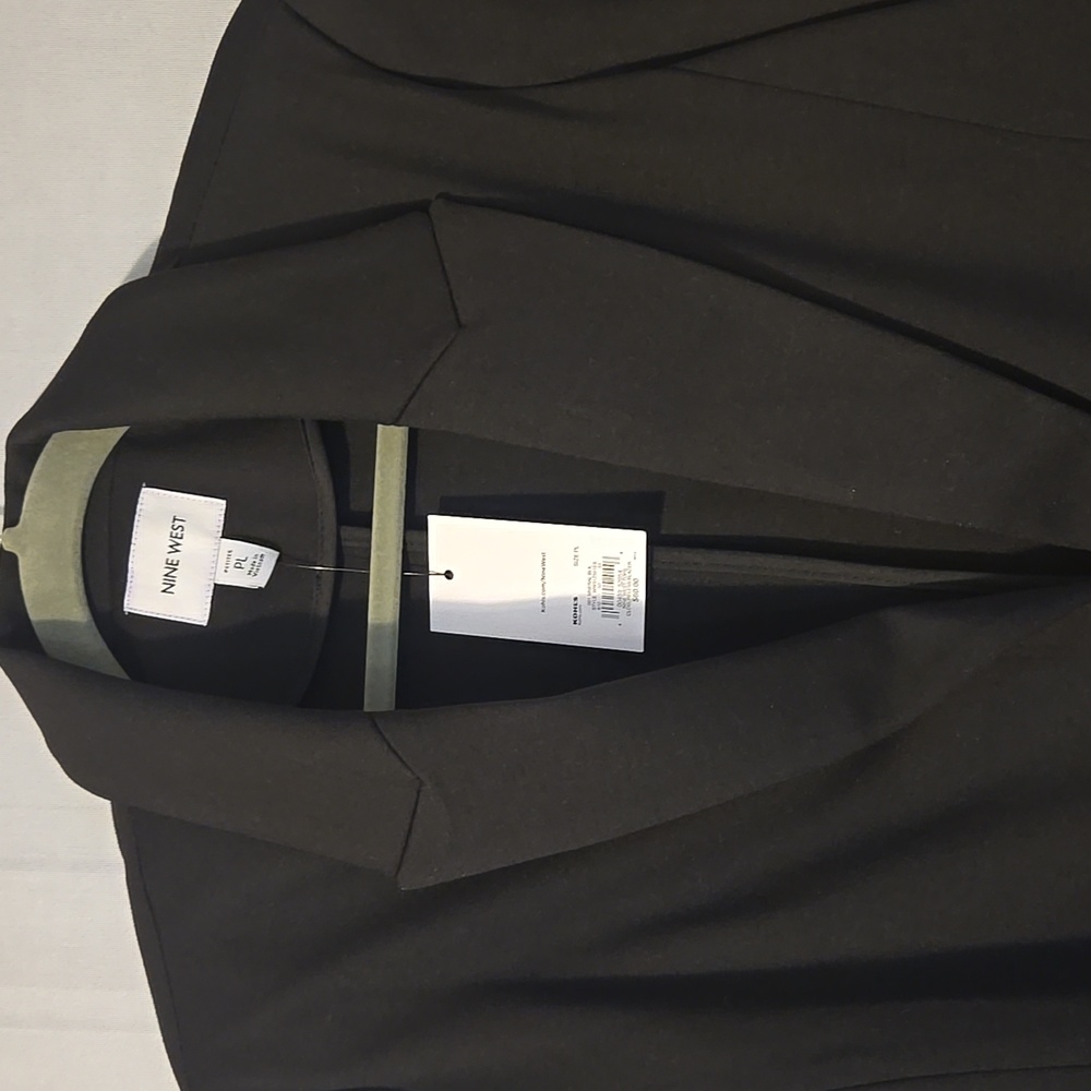 Womens Nine West Black Ponte Blazer Sz Large Petite NWT - Picture 3 of 7